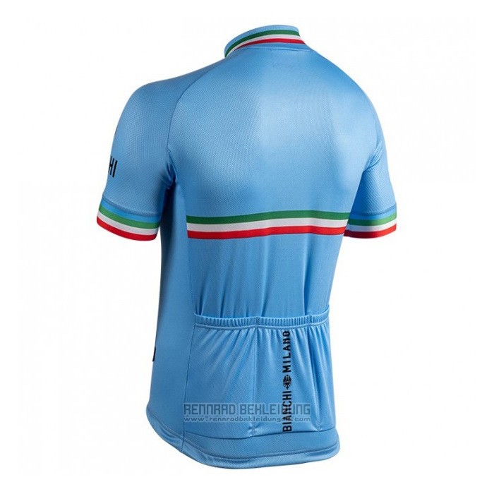 2021 Fahrradbekleidung Bianchi Wei Trikot Kurzarm und Tragerhose